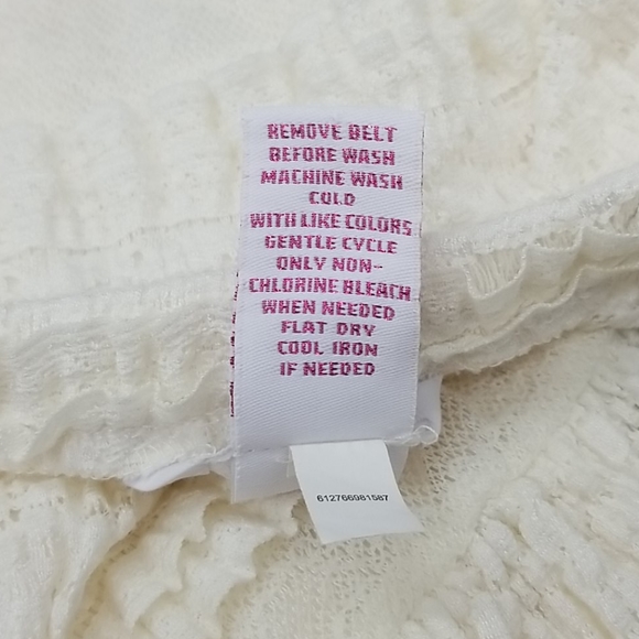 Candie's Small Off White 3/4 Sleeve Mini Lace Dress - Picture 6 of 8